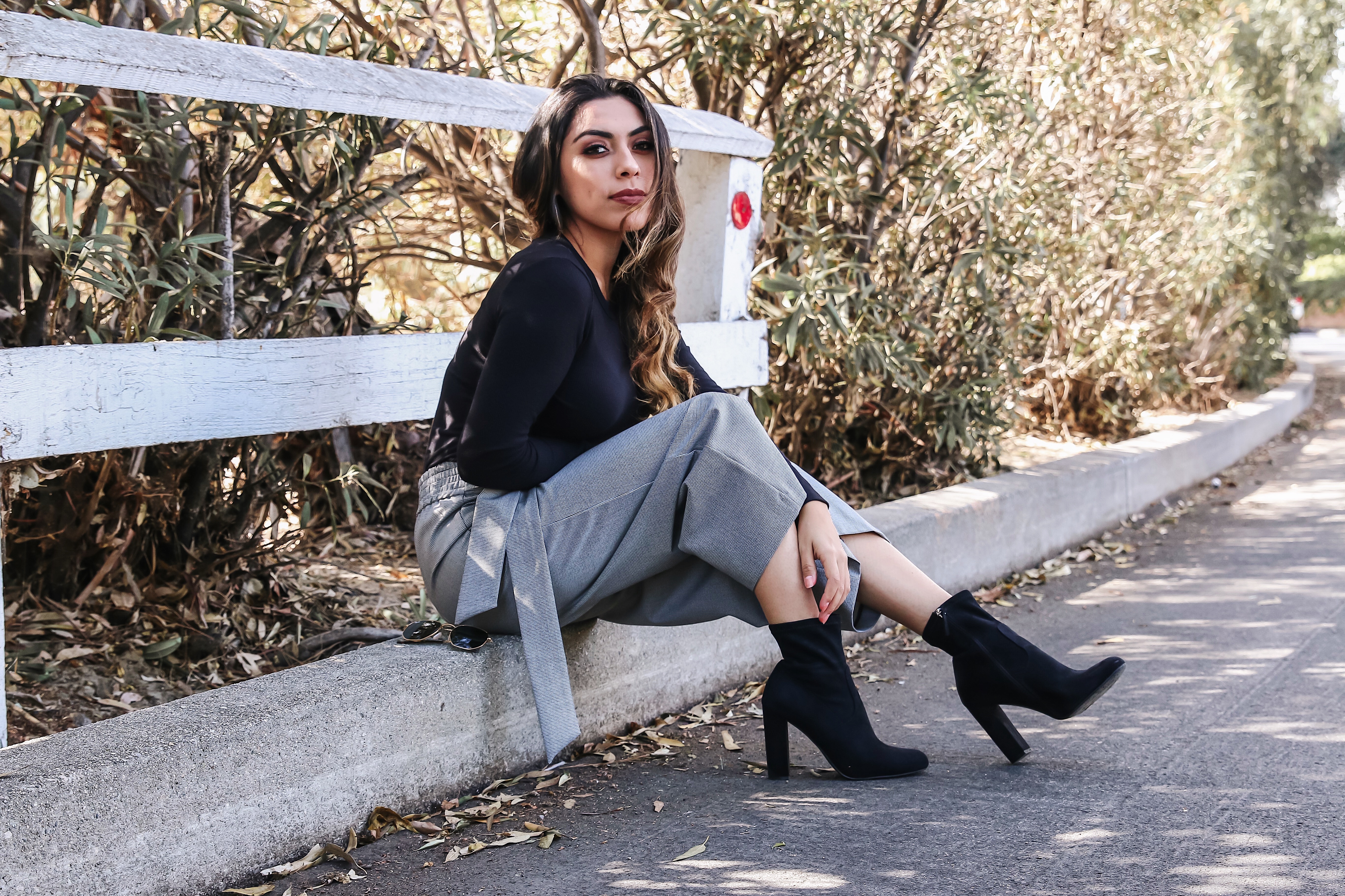 Alexis Alcala in culottes in the fall 