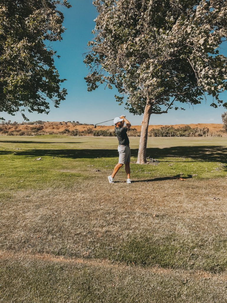 Bryan Stauffer golfing at the river course at the alisal in Solvang California