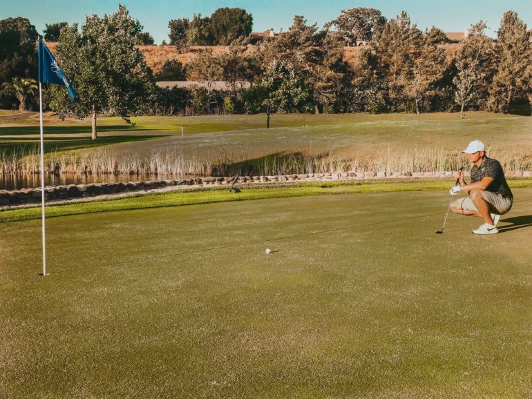 Bryan Stauffer golfing at the river course at the alisal in Solvang California